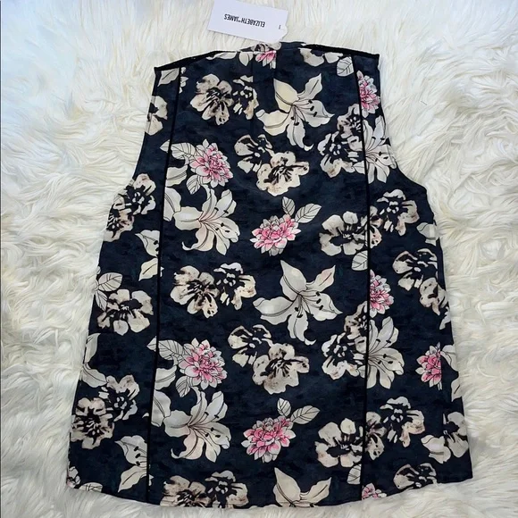 NWT Elizabeth and James Silk Sleeveless Blouse Top ~ in Lily Erwan Floral Print